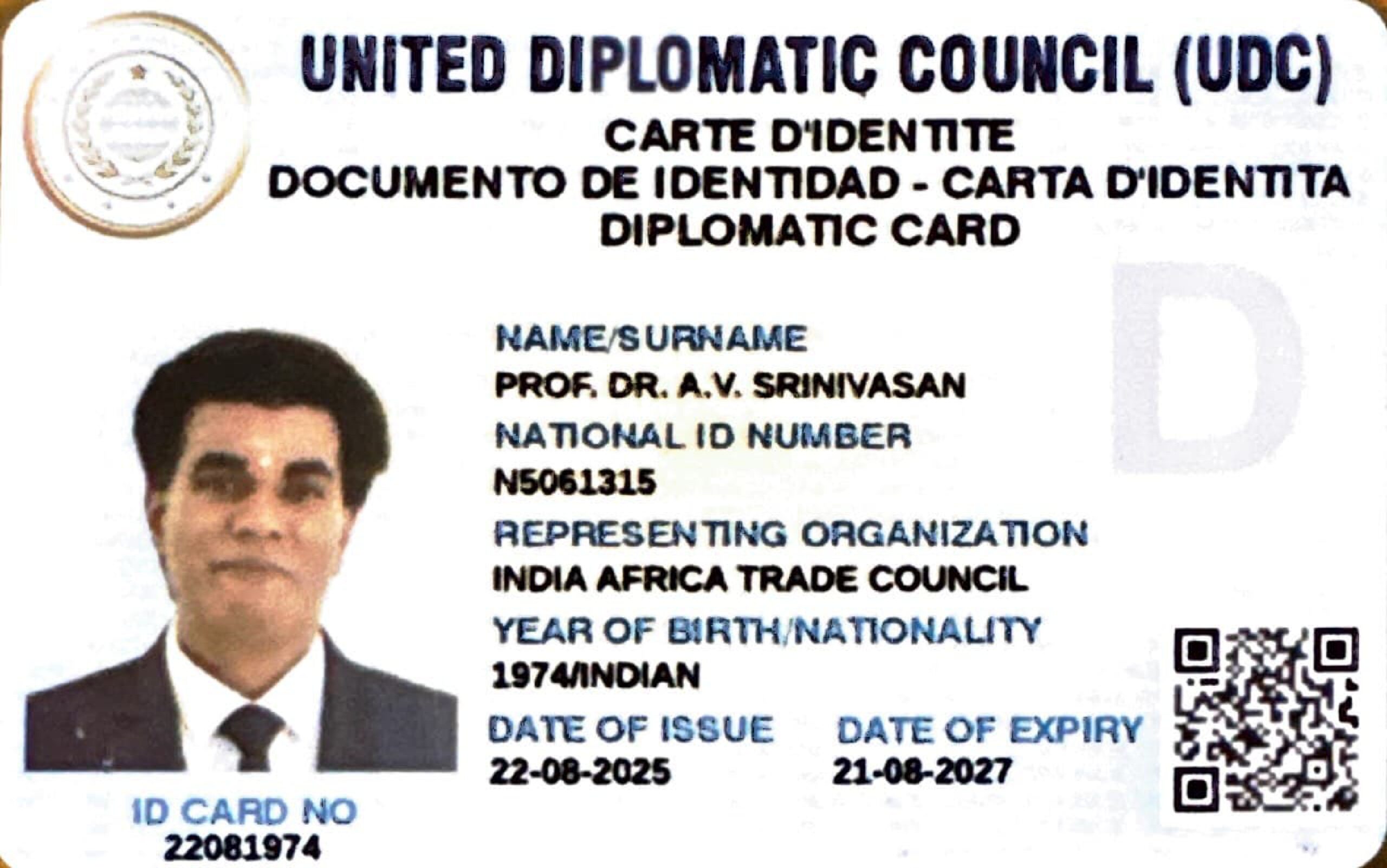 UNITED DIPLOMATIC COUNCIL