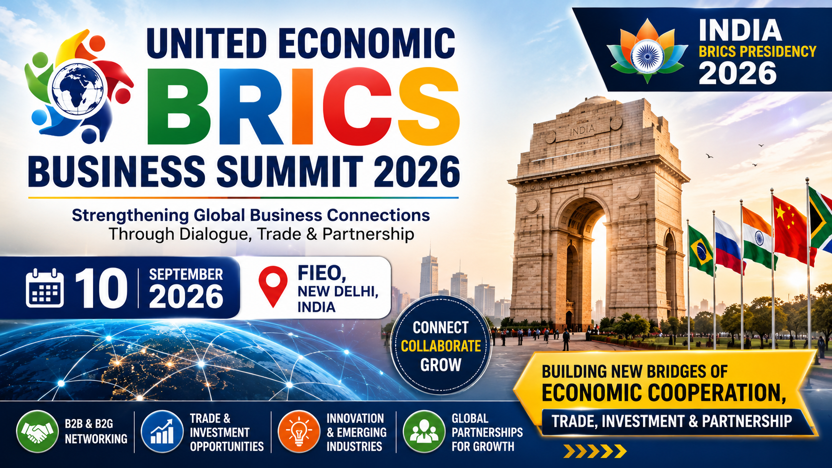 United Economic BRICS Business Summit 2026: New Delhi to Host Global Business Leaders on September 10