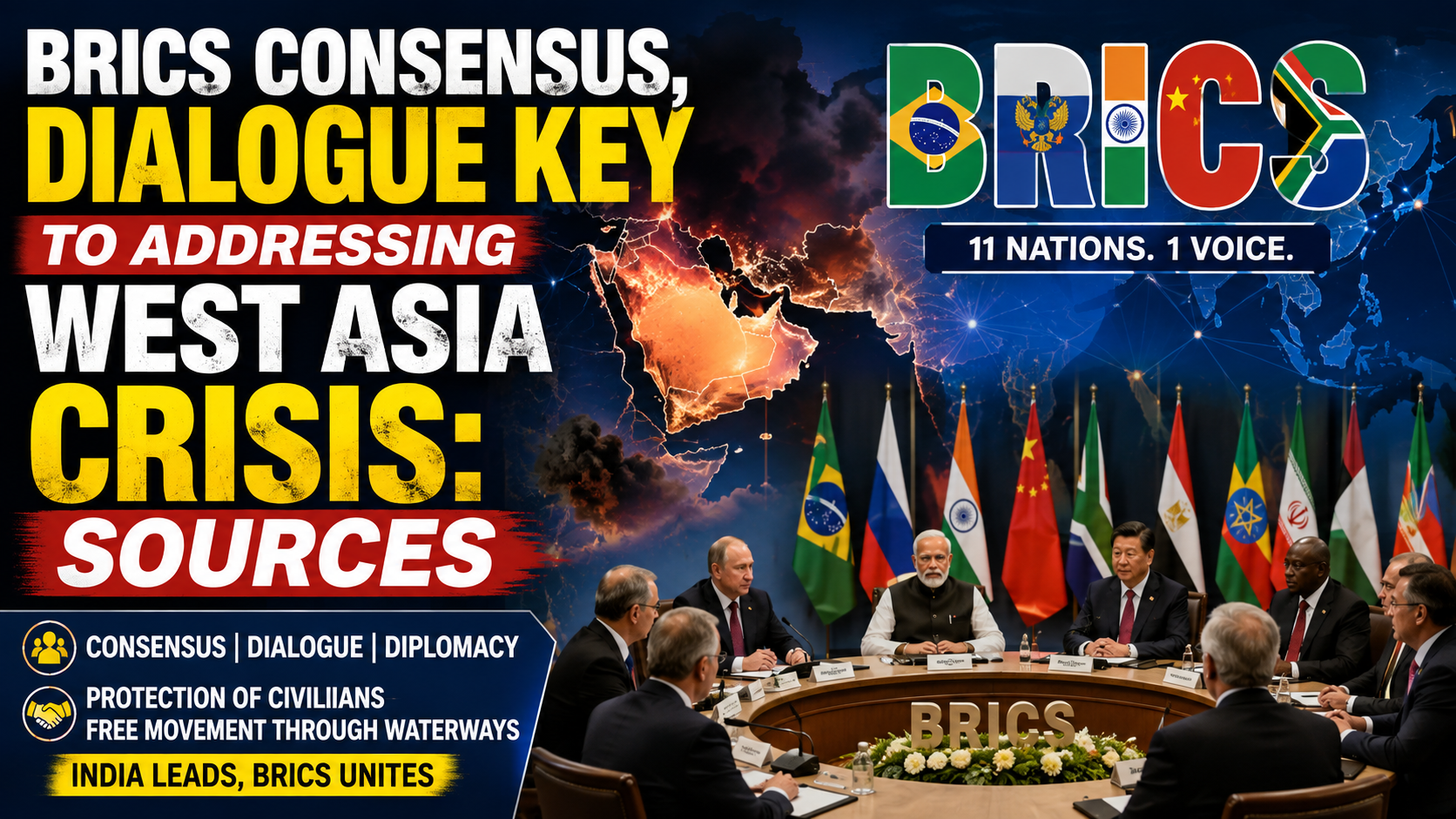 BRICS Consensus and Dialogue Key to Addressing West Asia Crisis, Say Sources