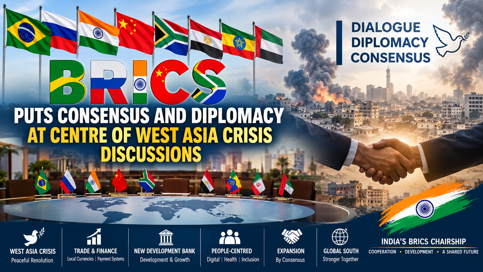 BRICS Puts Consensus and Diplomacy at Centre of West Asia Crisis Discussions